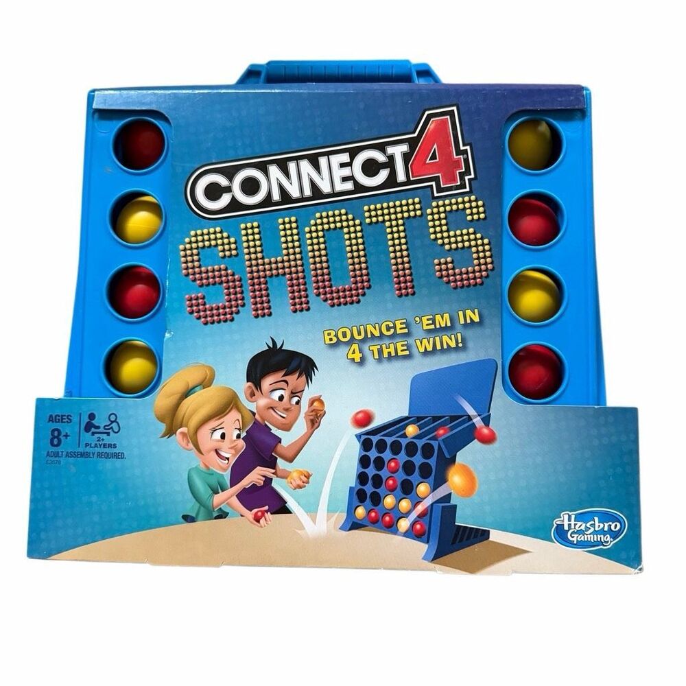 Hasbro Gaming Connect 4 Shots Board Game Fast Paced Ball Bounce Family Fun New